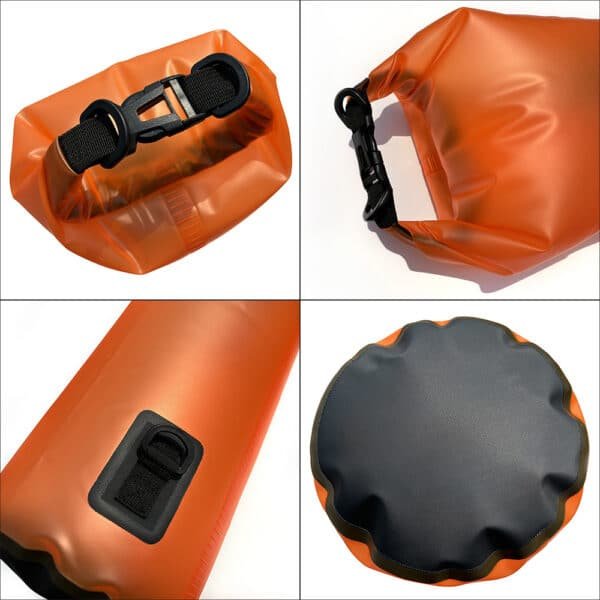 Outdoor 5L PVC Waterproof Bucket Bag Beach Rafting Swimming Bag - 图片 5