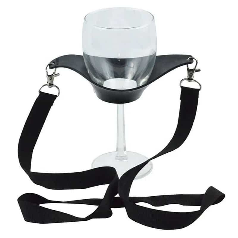 Customizable PVC Wine Glass Holder with Lanyard - 图片 5