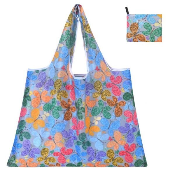 Full Color Reusable Polyester Shopping Bag with Hanging Closure - Image 5