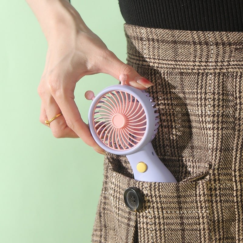 Summer Snail Cartoon Handheld USB Rechargeable Fan - 图片 5