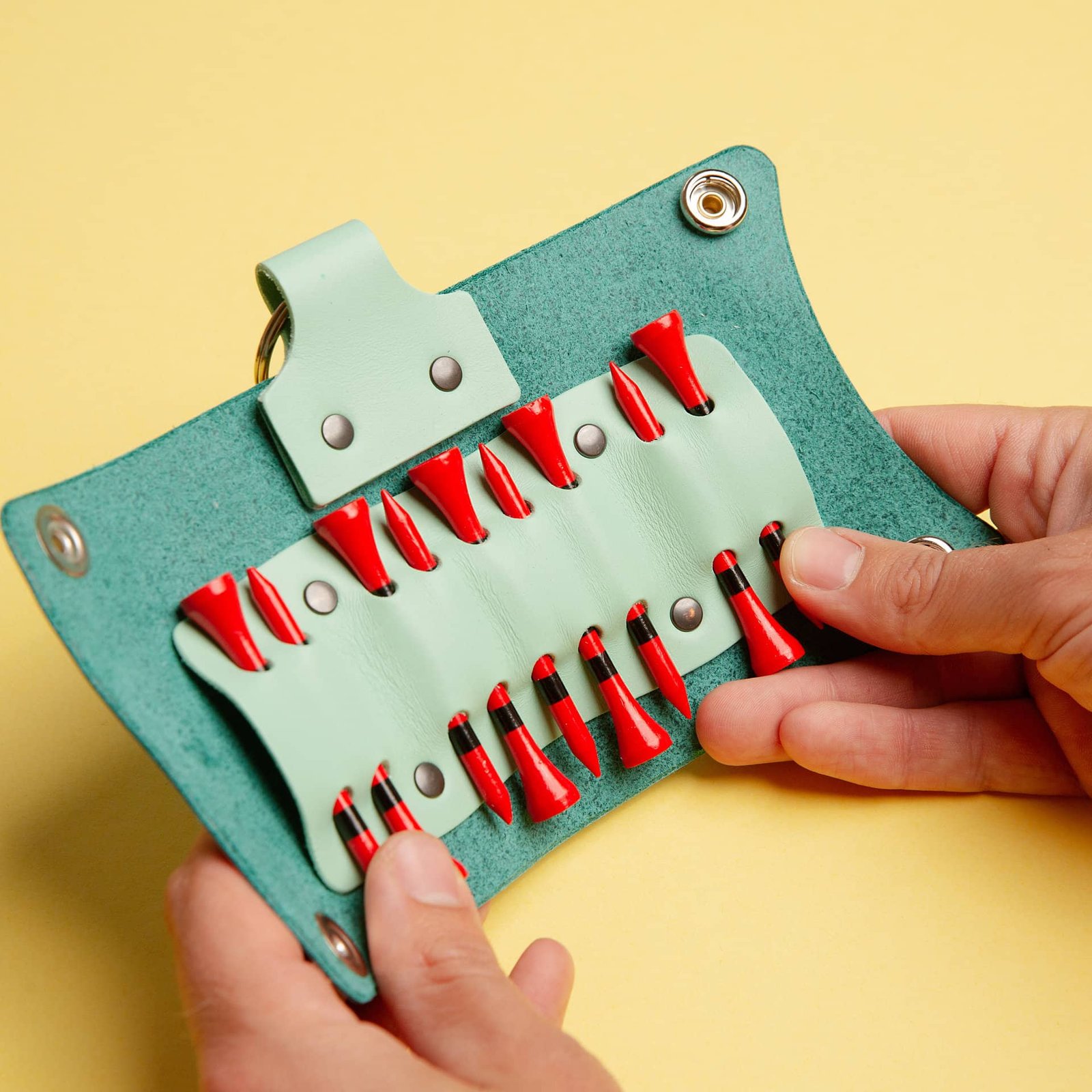 PU Leather Golf Tee Waist Pouch - 图片 5