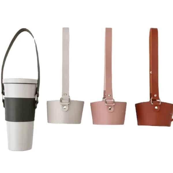 Leather Beverage Holder with Lanyard - Image 5