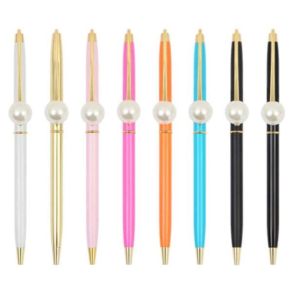 Ballpoint Pen with Metal Pearl Clip - 图片 6