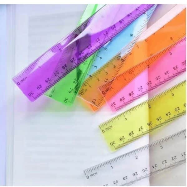 Colorful Transparent Plastic Ruler 12 inches - 图片 6