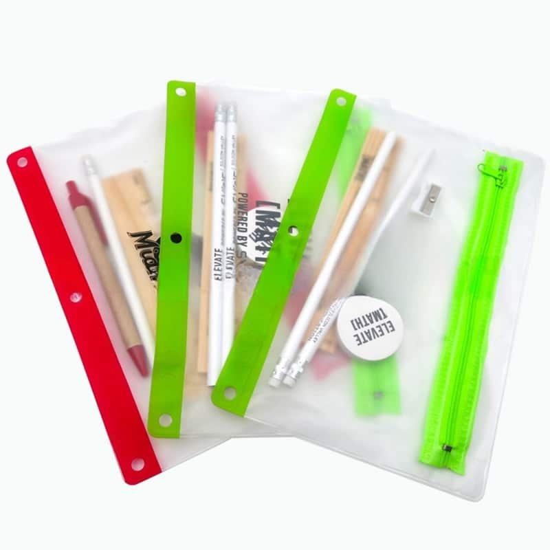 PVC Transparent Zipper Pen Case Combo Set - Image 6
