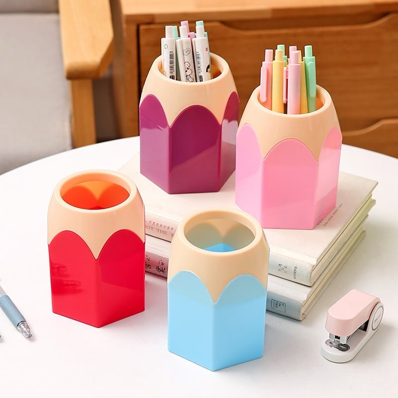 Large Pencil Tip Colour Block Pen Container - Image 6