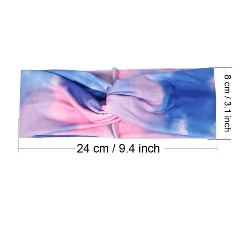 Dazzling Tie-Dye Crossover Sport Headband - 图片 6