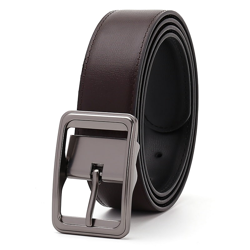 Double Leather Premium Men- Belt with O-Buckle - 图片 6