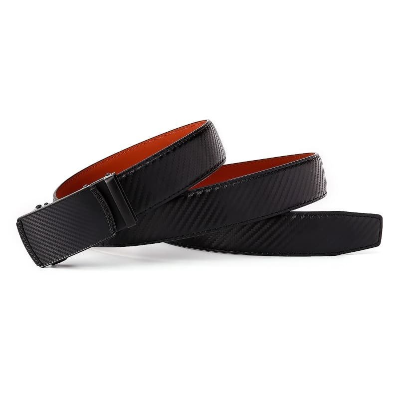 Men- Business Double Cowhide Leather Belt with Automatic Buckle - 图片 6