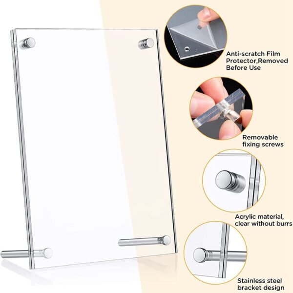 Crystal Clear Acrylic Photo Frame Stand - 图片 6