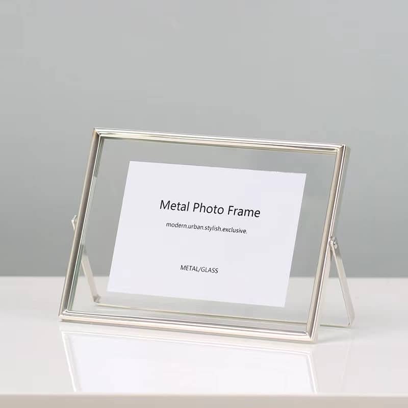 Light Luxury Rotating Metal Glass Photo Frame Stand - Image 6