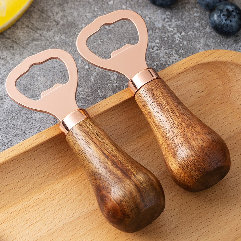 Eco-friendly Solid Wooden Handle Bottle Opener - 图片 6