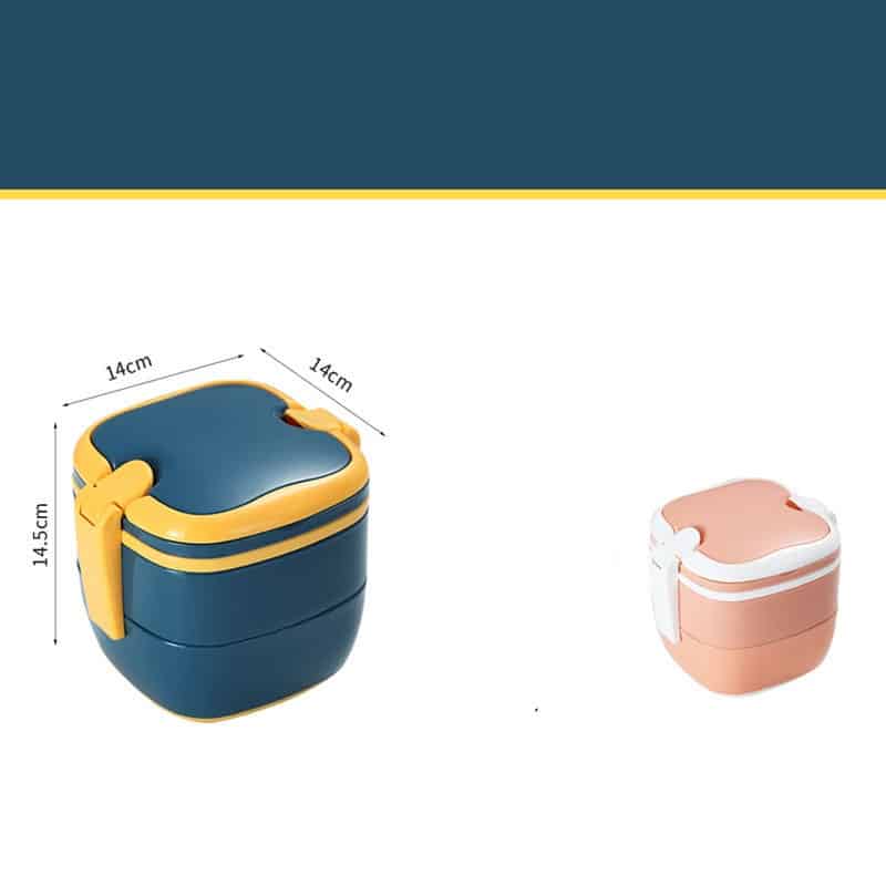 Portable Double Layer Lunch Box with Handle - 图片 6