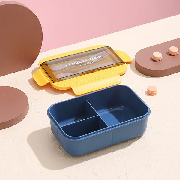 Plastic Simple Three Compartments Lunch Box - 图片 6