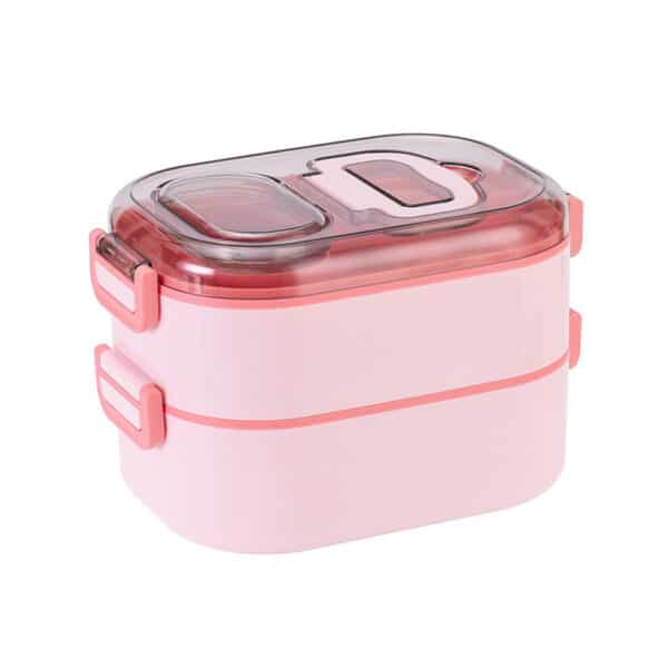 Handling Double Layer Micorwaveable Lunch Box - 图片 6