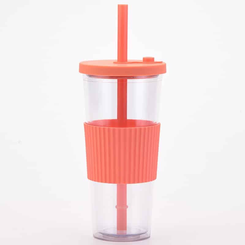 Double Plastic Bottle with Straw Cup Holder 24oz - 图片 6