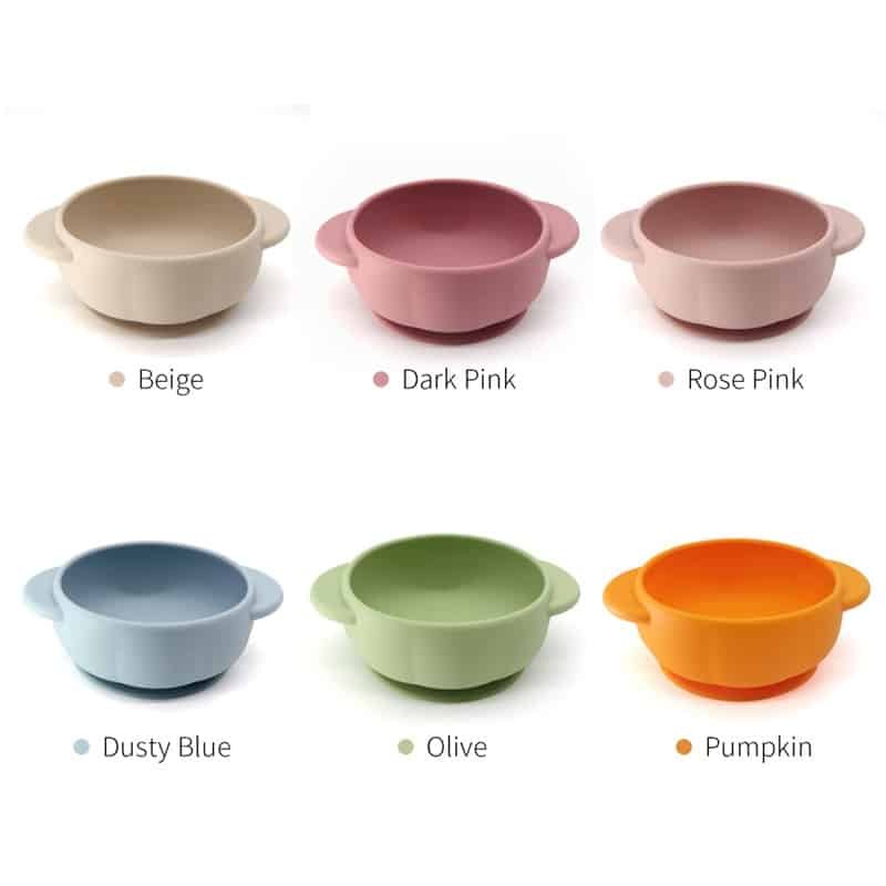 Double Ear Food Grade Silicone Baby Learning Bowl - 图片 6
