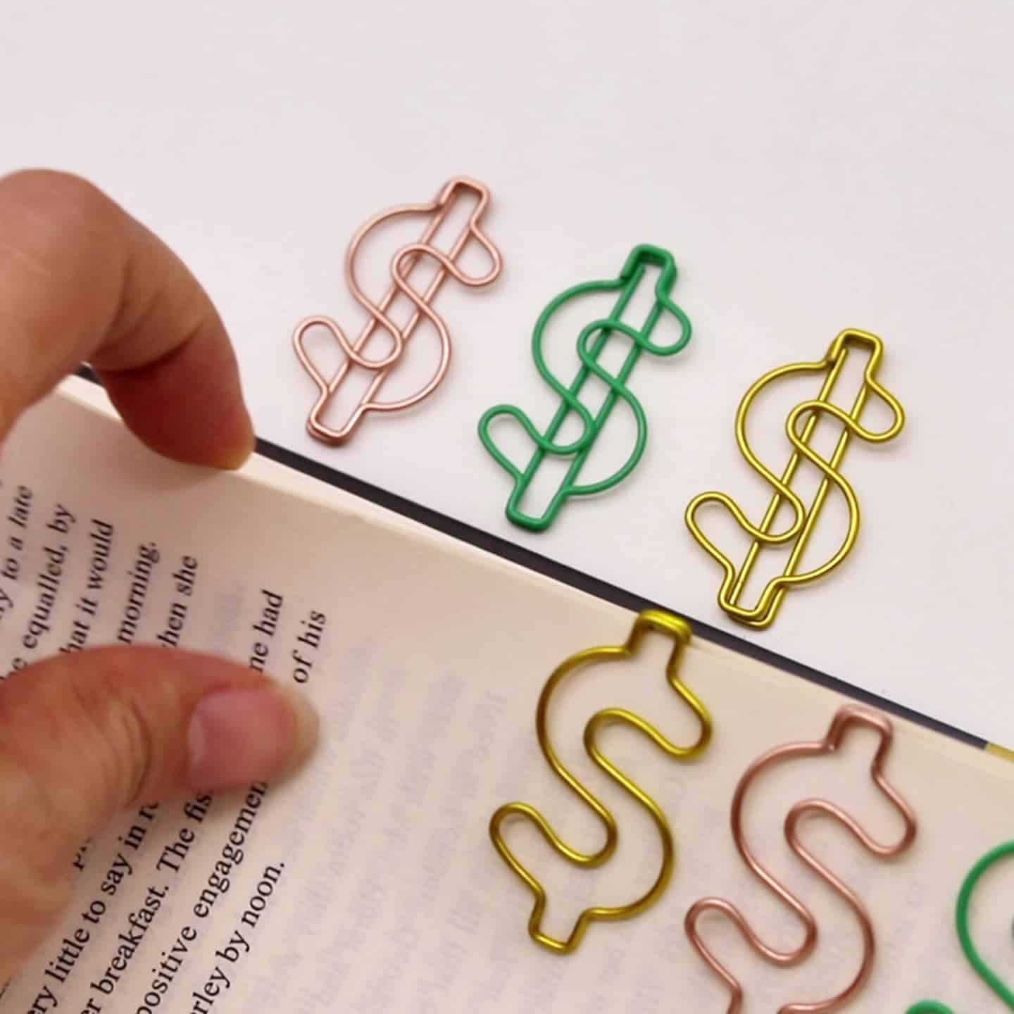 Dollar Shaped Metal Paperclips - Image 6