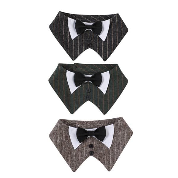 Fashionable Large Dog British Style Suit Collar Drool Scarf - 图片 6