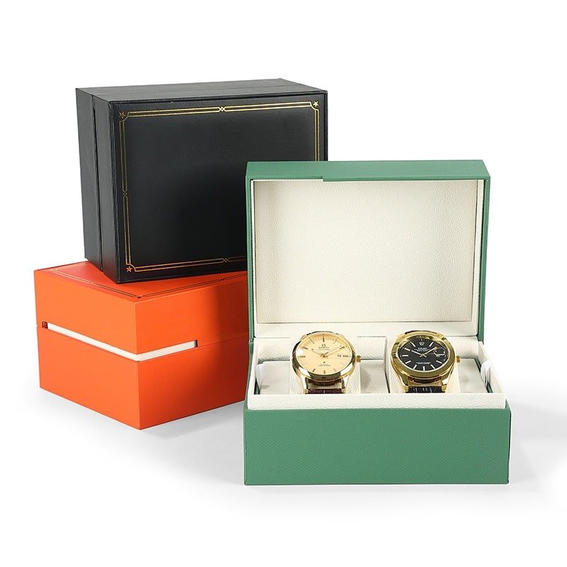 Two-Watch Treasures PU Leather Gift Box - 图片 6