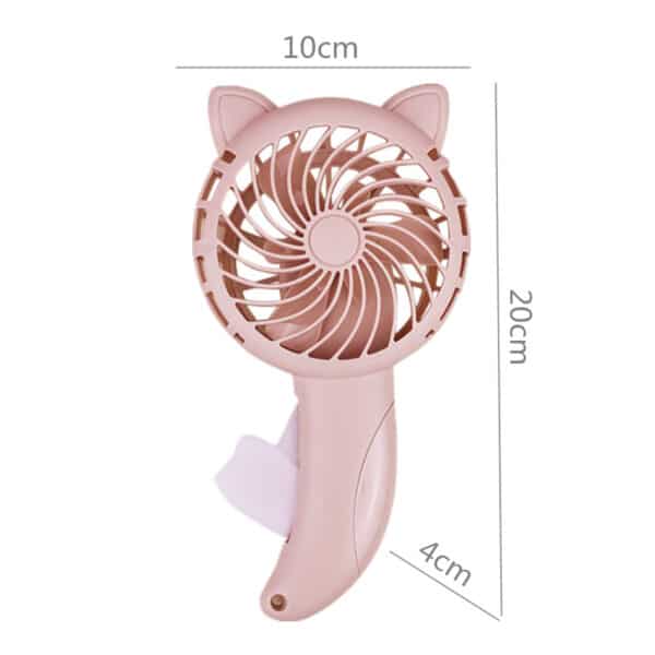 Custom Cute Cartoon Cat Shape Handheld Fan - 图片 6
