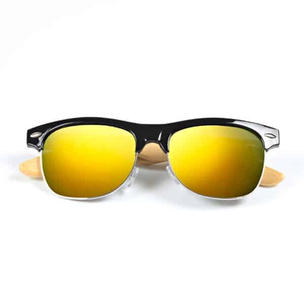 UV400 BamboSunglassesetal Half Frame - 图片 6