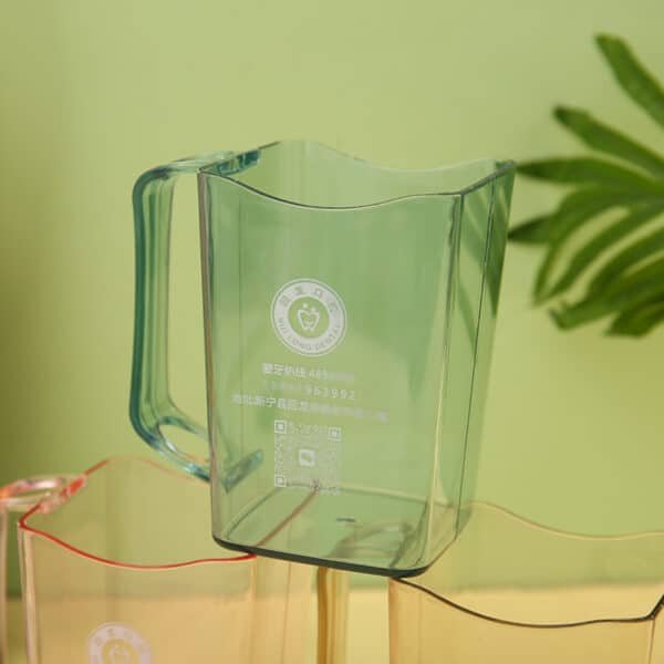 Transparent Square Plastic Mouthwash Mug 10OZ - 图片 6