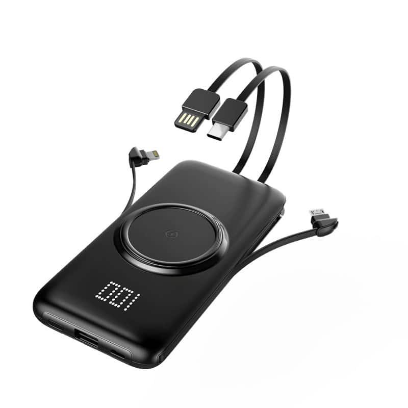 20000Mah Qi Wireless Charger Power Bank Built In Cables - 图片 6
