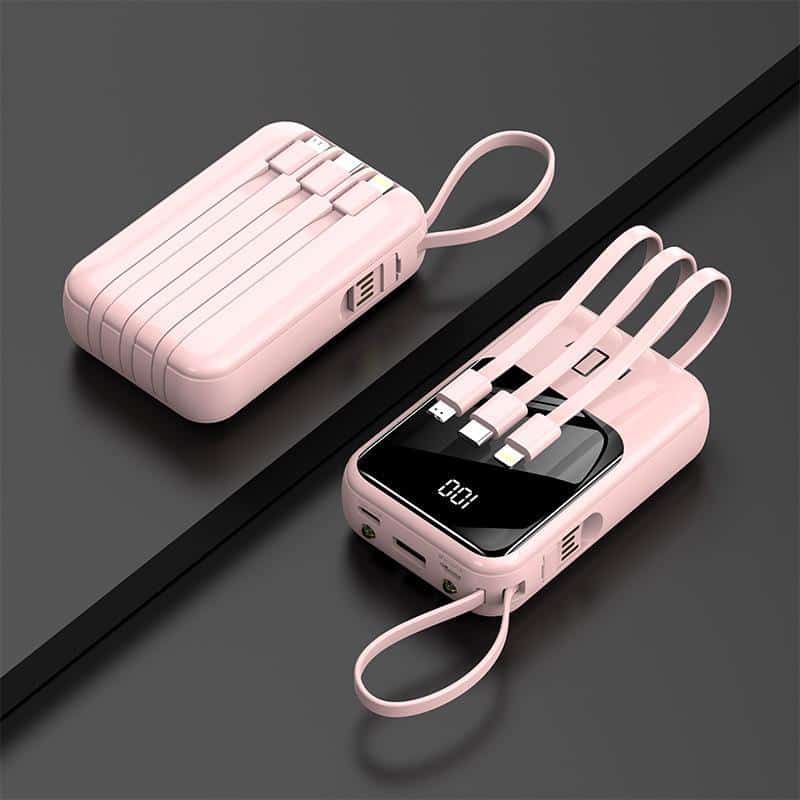 Mini Power Bank 20w Fast Charger With 4 Cables - 图片 6