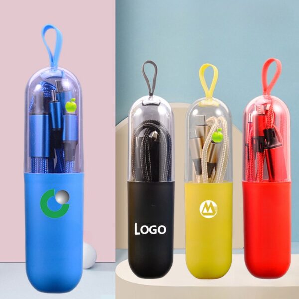 Portable Nylon Braided 3-in-1 Charging Cable - 图片 6