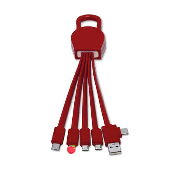Creative 4-in-1 Keychain Charging Cable - 图片 6