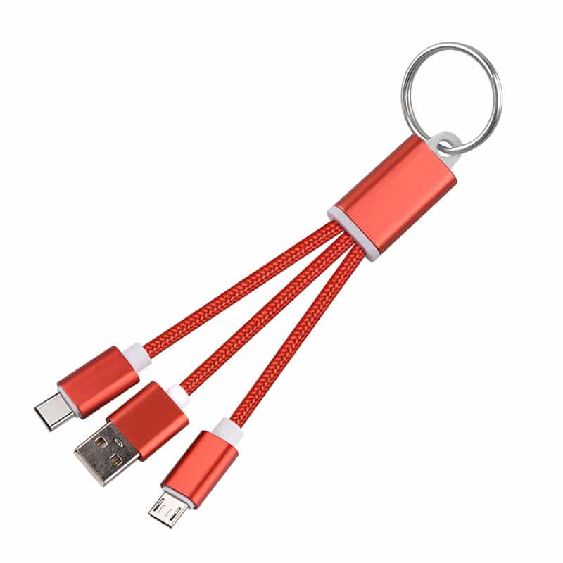 Portable Braided Charging Cable with Keychain - 图片 6