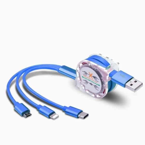 Advertising Retractable 3-in-1 Charging Cable - 图片 6