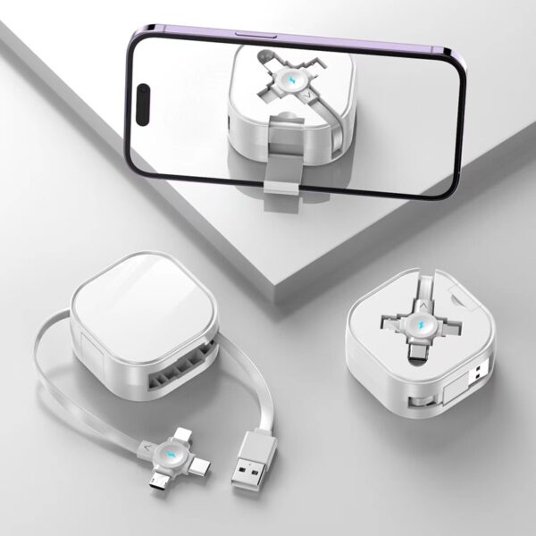 Retractable 100W Super Fast 4-in-1 Charging Cable - 图片 6