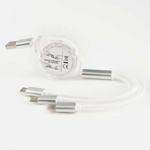 Retractable Promotional 4-in-1 Charging Cable - 图片 6