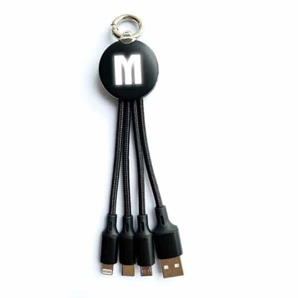 Creative 4-in-1 Charging Cable with Lumious LOGO - 图片 6