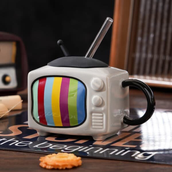 Fun TV-Shaped Straw Ceramic Mug - 图片 6