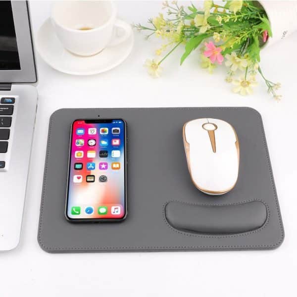 PU Leather Wrist Rest Mouse Pad - 图片 6