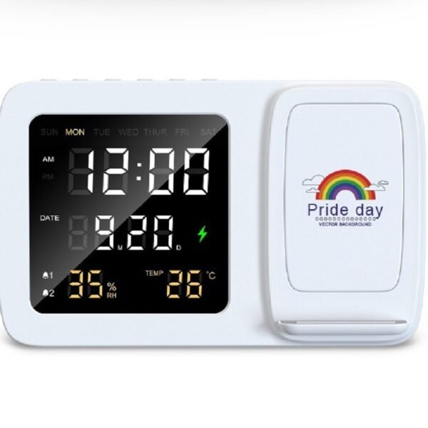 Wireless Charging Phone Stand with Digital Alarm Clock - 图片 6