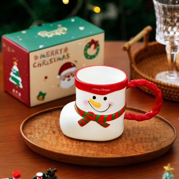 Snowman Stocking-Shaped Ceramic Mug - 图片 6