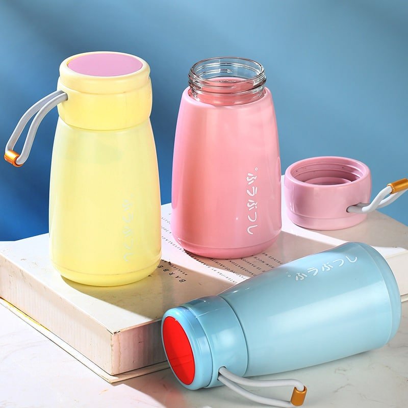 Solid Color Glass Bottle with Carrying Strap 12OZ - 图片 6