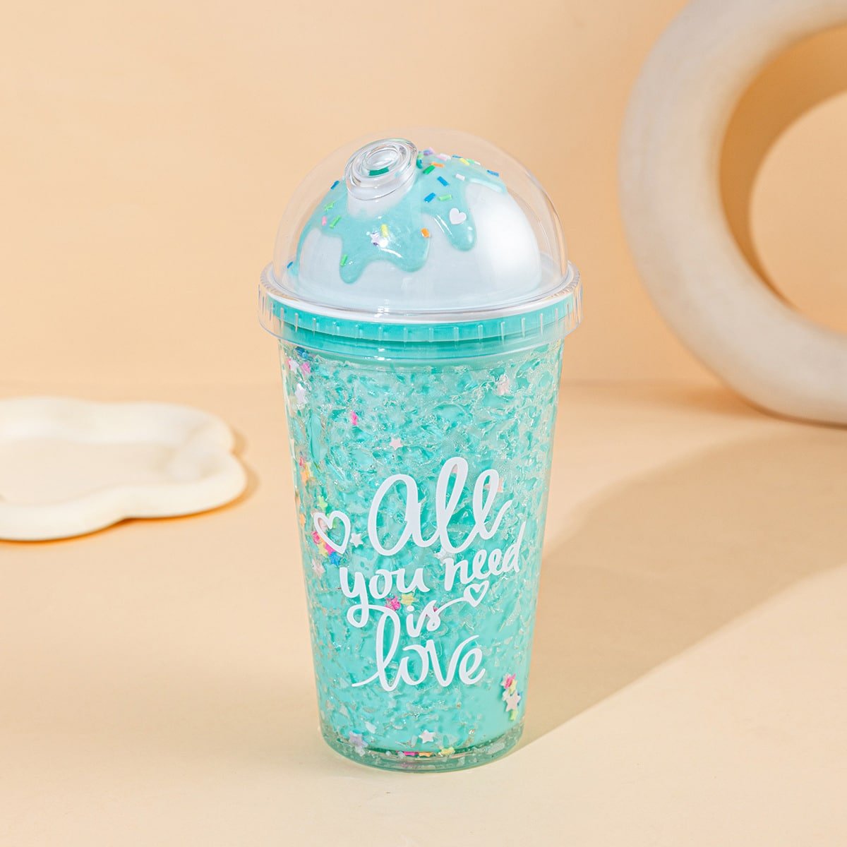Creative Ice Cream Lid Double-Layer PS Cup - 图片 6