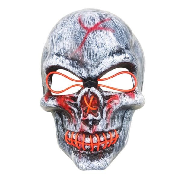 Halloween Party Scary Skull Mask with LED Lights - 图片 6