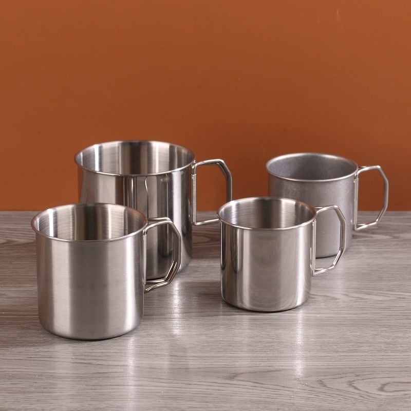 Stainless Steel Folding Handle Camping Cup - 图片 6