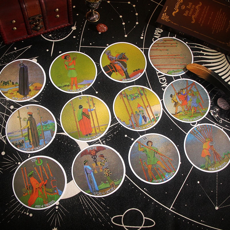 Round PVC Waterproof Tarot Cards - 图片 6