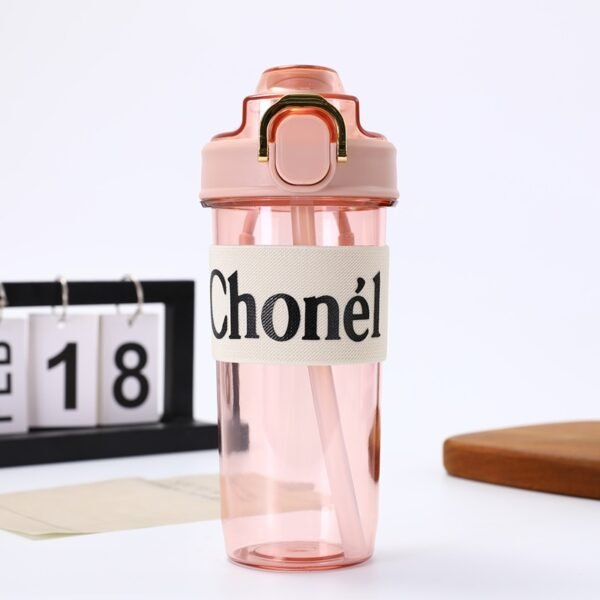 Portable Summer Plastic Simple Outdoor Sports Cup Anti-drop Shaking Bottle with Straw - 图片 6