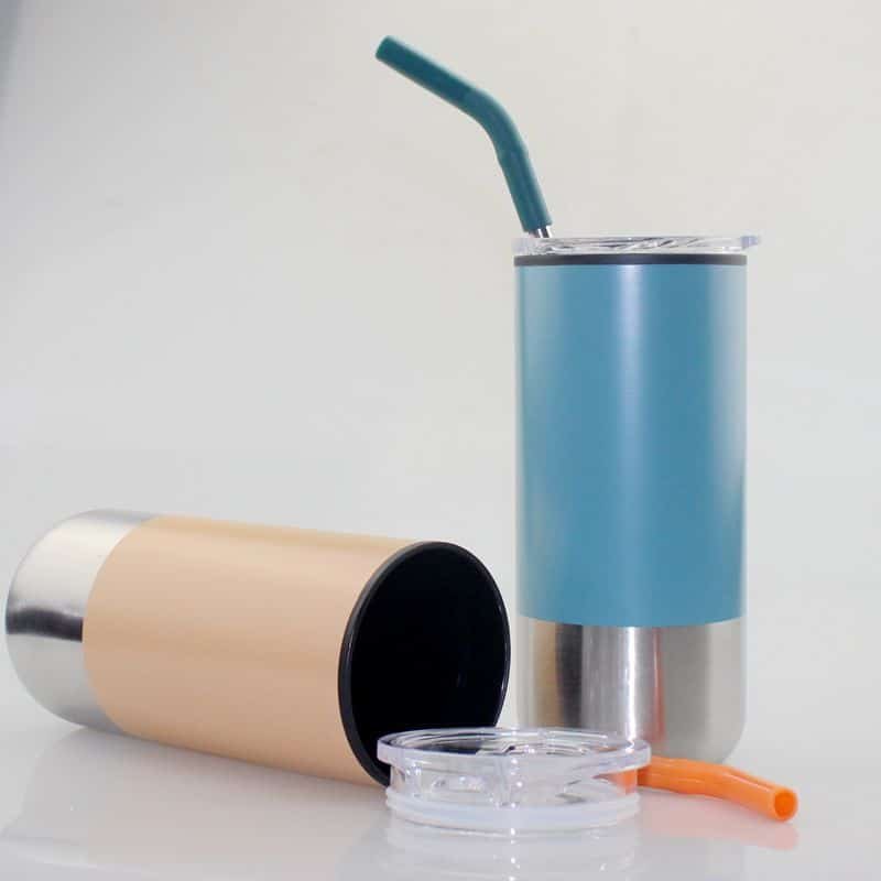 Stainless Steel Tumbler with Straw-16 oz - 图片 6