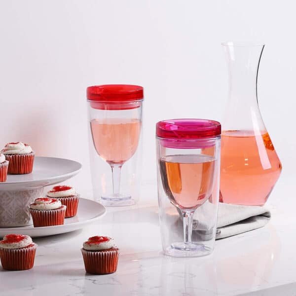 Double-layer 10oz Transparent Plastic Wine Tumbler with Custom Logo - 图片 6