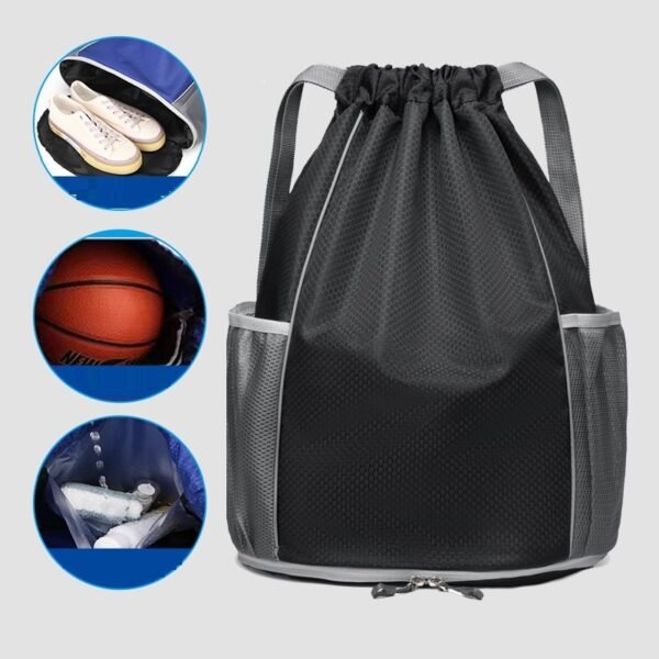 Portable Foot Basketball Drawstring Backpack - 图片 6