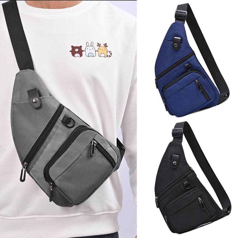 Curved Zipper Multi-Layer Pocket Fanny Pack - 图片 6